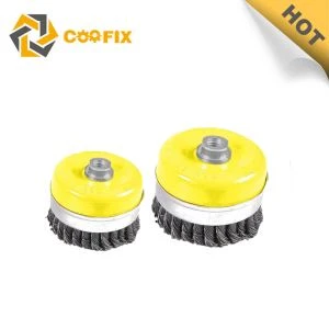 Les outils de nettoyage ont tordu le disque de torsion de la brosse 75mm 100mm de tasse de cuvette de fil de noeud